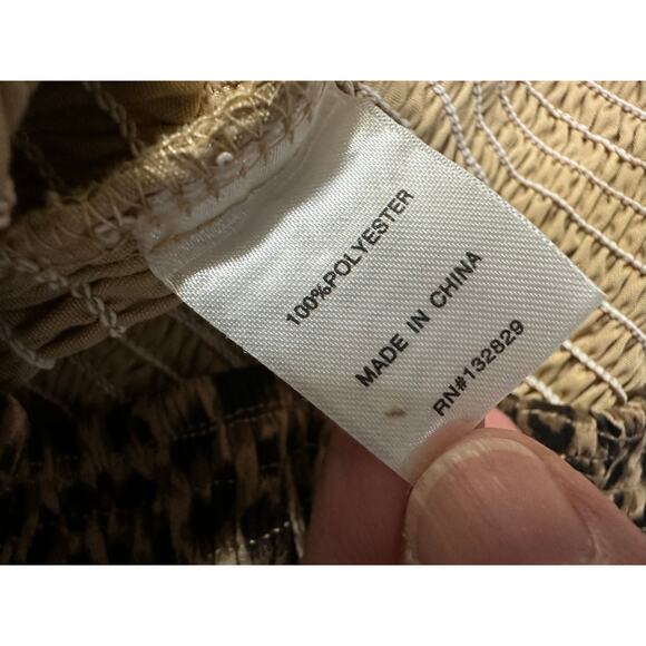 MAJORELLE size XL Mini Dress Short Sleeve Lexi Leopard Print Smocked Revolve - Picture 4 of 6